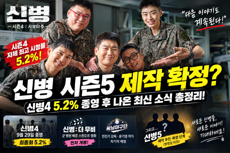 신병 시즌5 제작 확정? 신병4 5.2% 종영 후 나온 최신 소식 총정리