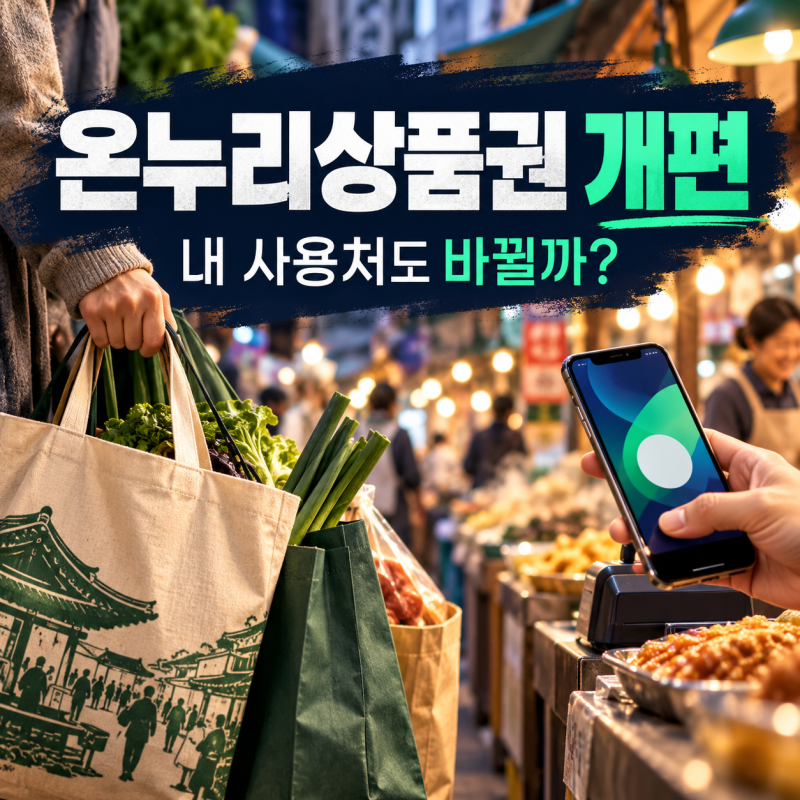 온누리상품권 개편, 쓰던 가게에서도 안 될까? 가맹점·사용 전 확인