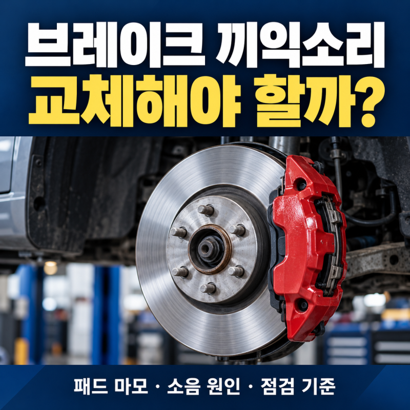 자동차 브레이크 끼익소리 그냥 타도 될까? 패드 소음발생 교체가 필요한 상황인지 확인하는....