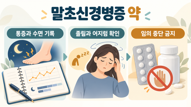 말초신경병증 약을 복용할 때 효과와 부작용, 감량은 어떻게 확인할까요?