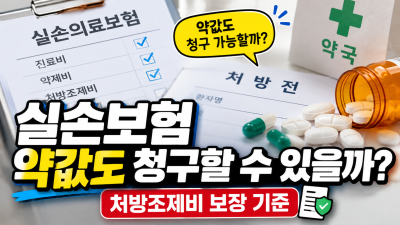 실손보험 약값도 청구할 수 있을까?｜처방조제비 보장 기준