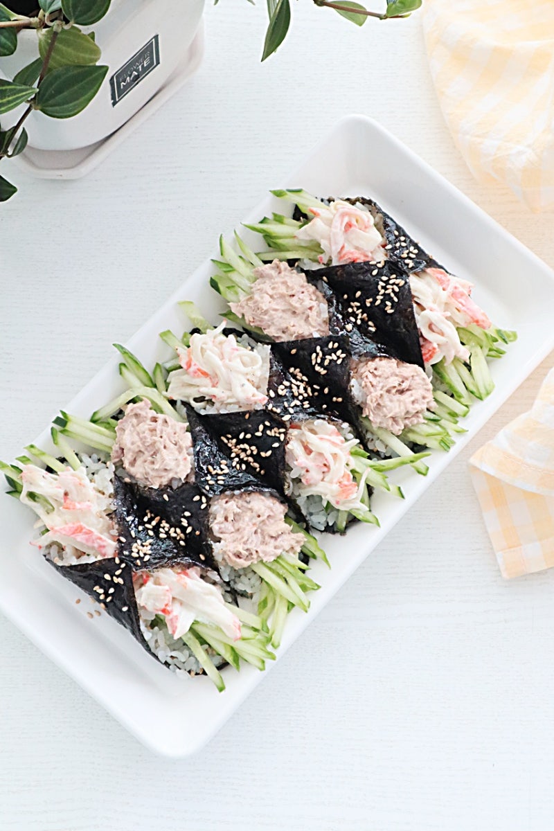 오이김밥 레시피 오이참치 크래미 김밥 만들기