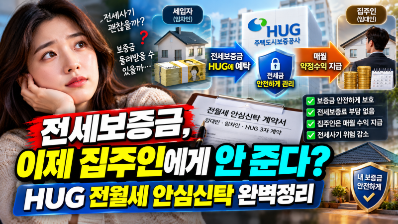 전세보증금, 이제 집주인에게 안 준다?｜HUG 전월세 안심신탁 완벽정리