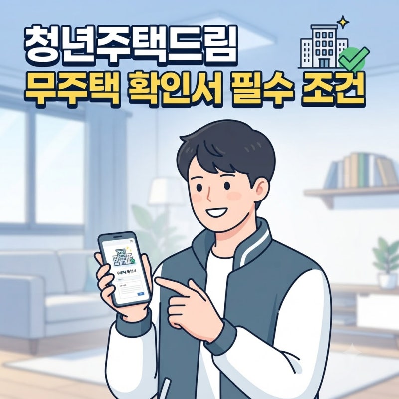 청년 주택드림 청약통장 무주택 확인서 발급 방법과 필수 조건