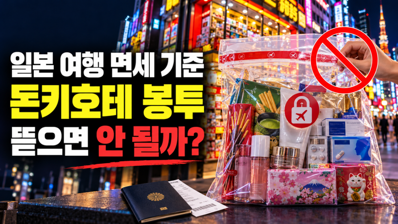 일본 여행 면세 기준 총정리｜돈키호테에서 바로 뜯으면 안 될까