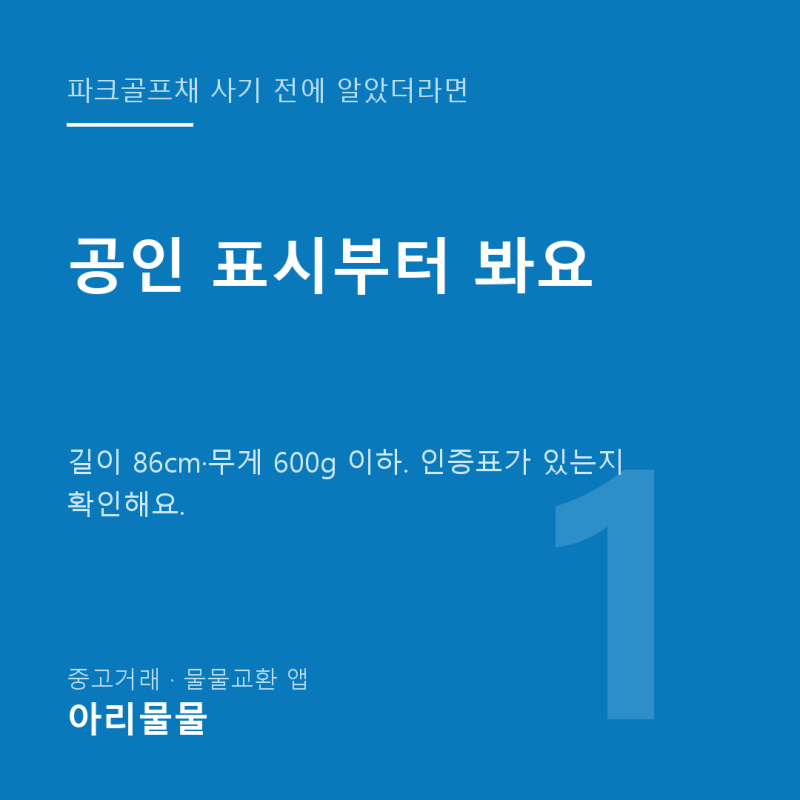 파크골프채 사기 전에 놓치면 후회하는 5가지