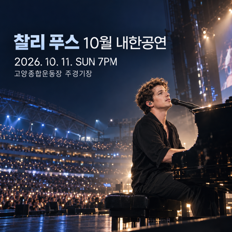 찰리푸스 10월 내한공연 일정 고양 공연 날짜 시간 티켓 가격