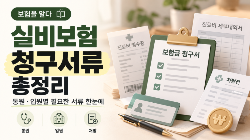 실비보험 청구서류 총정리, 통원·입원별 필요한 서류