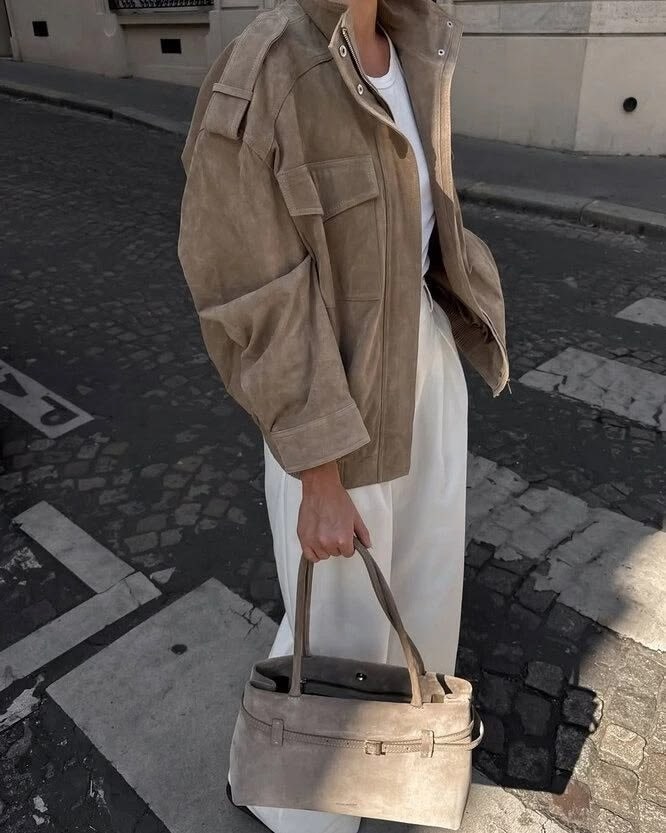 가을 스웨이드 자켓 코디♡ 핀터레스트 여자 아우터 스타일 모음