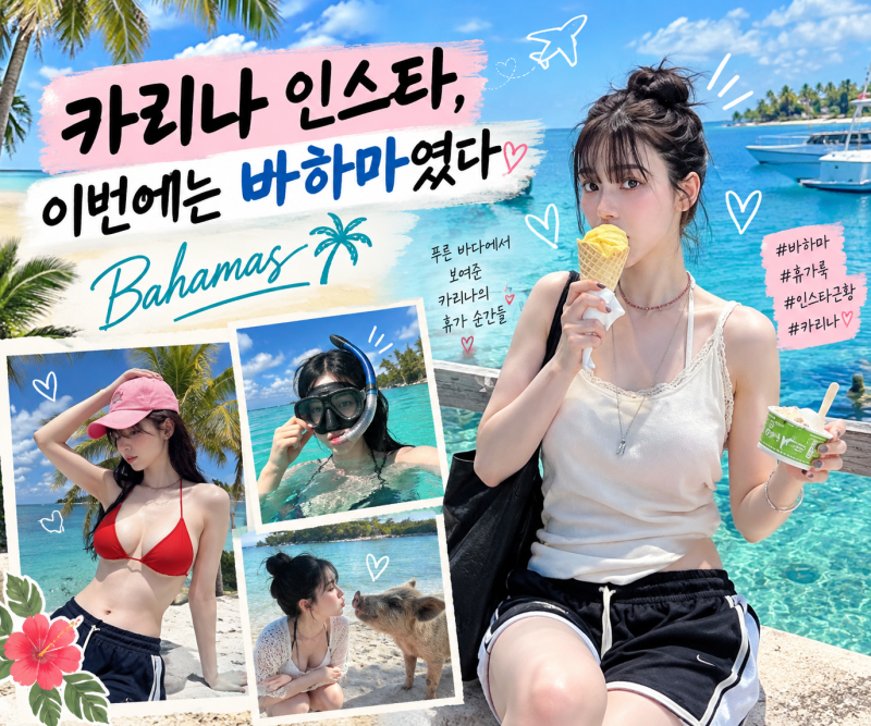 “휴양지 룩 이렇게 입는구나” 카리나 인스타 비키니 패션 보니
