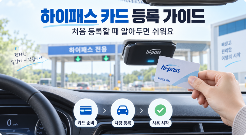 하이패스 카드 등록 5분 정리｜선불·후불카드와 단말기 차이까지