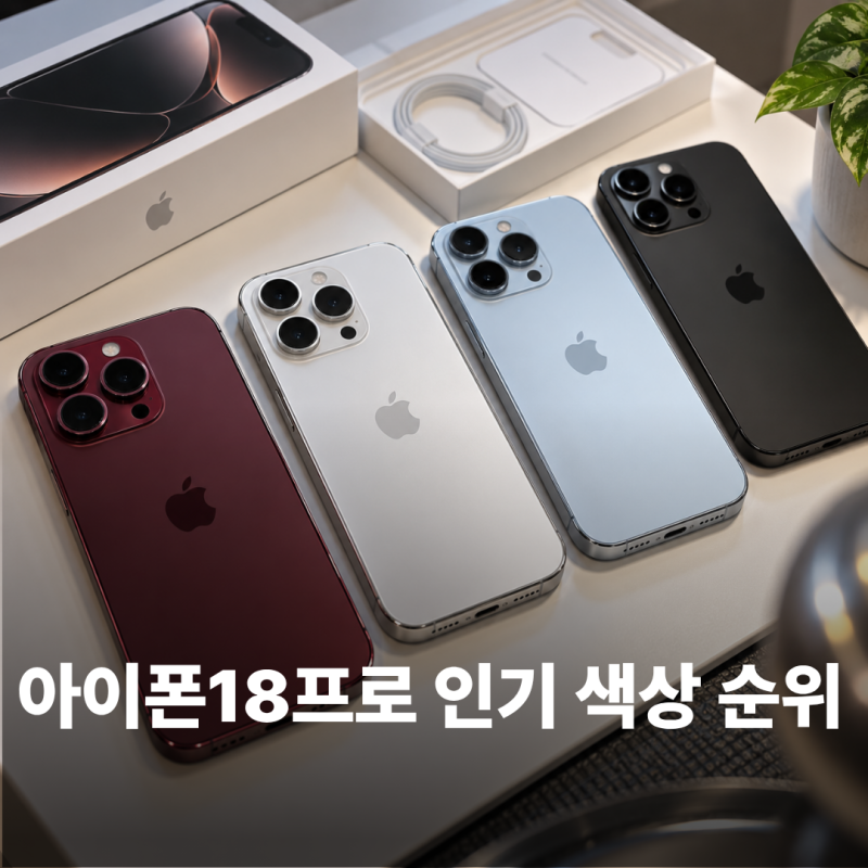 아이폰18프로 인기 색상 순위｜컬러 비교·추천부터 스펙까지 총정리