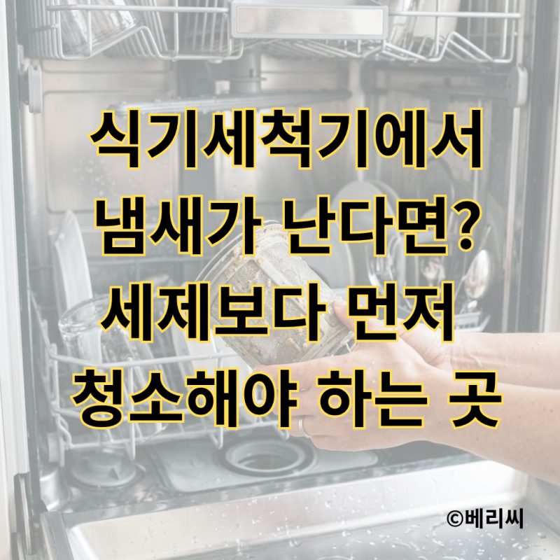 식기세척기에서 냄새가 난다면?｜세제보다 먼저 청소해야 하는 곳