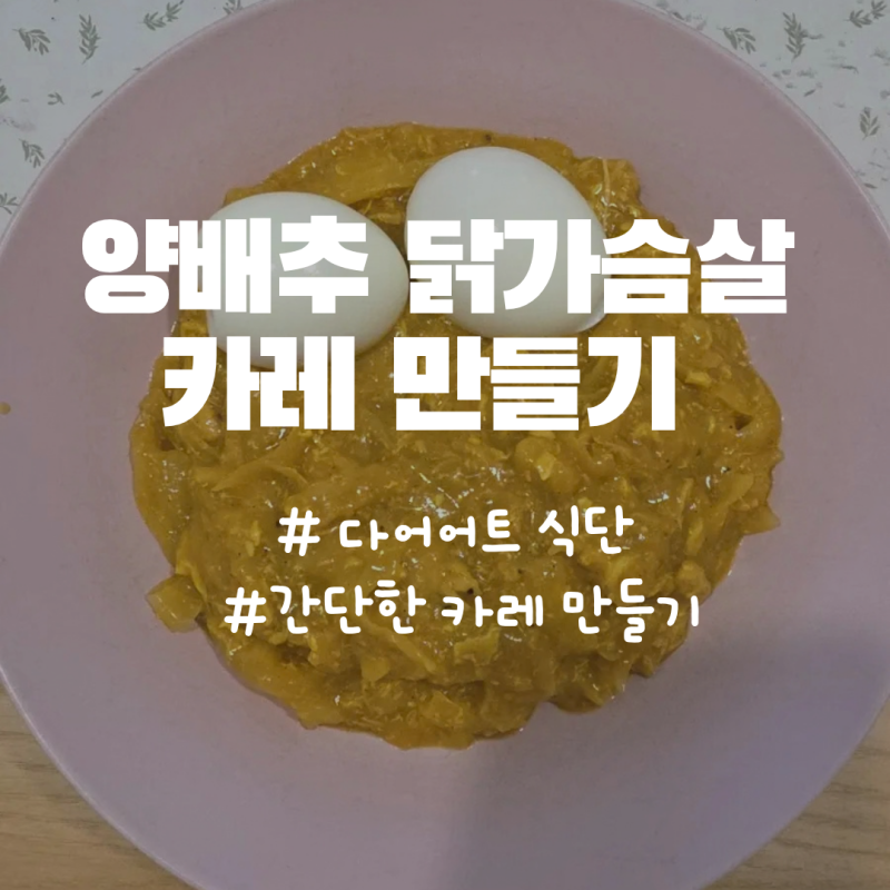 살빠지는 다이어트식단 닭가슴살양배추카레만들기