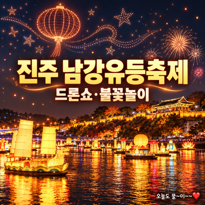2026 진주남강유등축제 일정 및 총정리 , 10월3일 개막, 드론쇼도 있더라고요