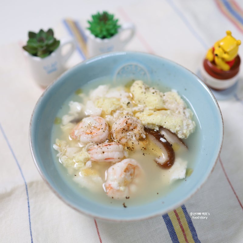 밥 대신 먹을 수 있는 맑은 계란국 끓이는법 순두부 계란탕 레시피