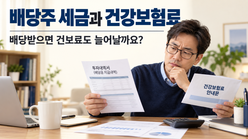 배당주 세금 15.4%로 끝날까요? 배당금과 건강보험료, 1천만·2천만 원 기준