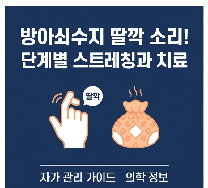 손가락이 딸깍 방아쇠수지증후군 치료 스트레칭 방법, 해도 되는 단계와 하면 안 되는 단계