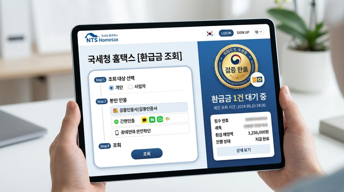 2026년 국세청 홈택스 미수령 국세환급금 조회 및 계좌 즉시 지급 신청 가이드