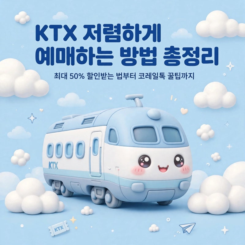 KTX 저렴하게 예매하는 방법 총정리! 최대 50% 할인받는 법부터 코레일톡 예매 꿀팁까지