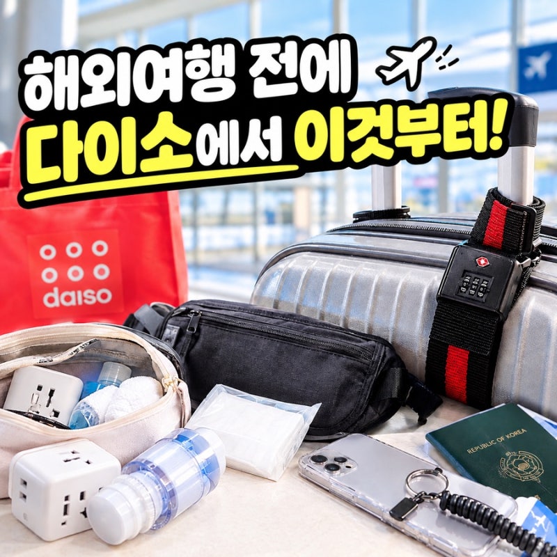 해외여행 간다면 다이소에서 이것부터…의외로 쓸모 있는 여행템