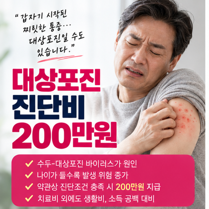 대상포진진단비 200만원, 통풍까지 200만원? 50세 1만원대 플랜 분석