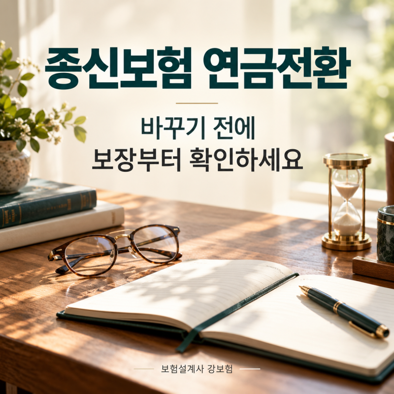 종신보험 연금전환, 연금액보다 먼저 확인할 사망보장과 5가지 조건