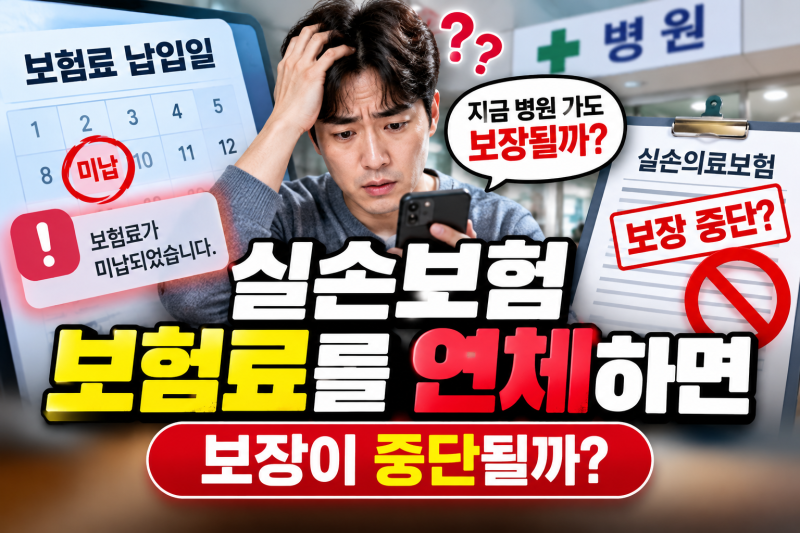 실손보험 보험료를 연체하면 보장이 중단될까?｜미납·해지·부활 기준