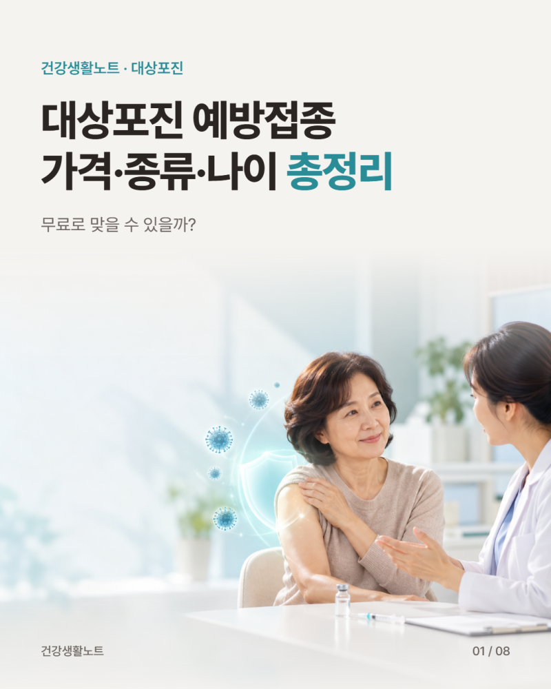 대상포진 예방접종 가격·종류·나이 총정리, 무료로 맞을 수 있을까?