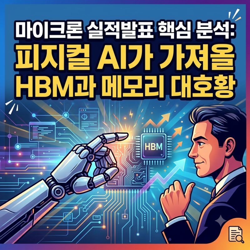 마이크론 실적발표 핵심 분석: 피지컬 AI가 가져올 HBM과 메모리 반도체 대호황