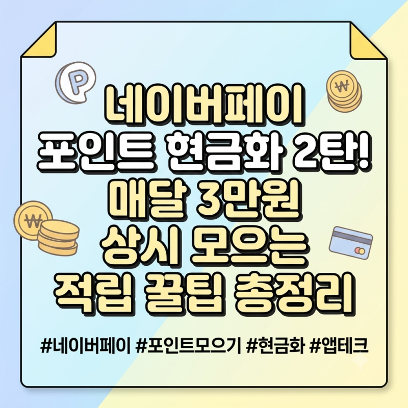 매달 3만원 적립? 네이버페이 포인트 현금화 2탄 개꿀 정리