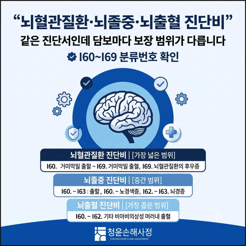 뇌혈관질환·뇌졸중·뇌출혈 진단비, 같은 뇌 질환도 담보마다 보장 범위가 다른 이유