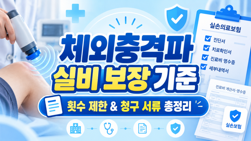족저근막염·테니스엘보 체외충격파 치료, 실비보험 적용될까?