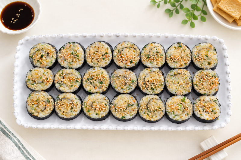 간장 어묵김밥 레시피 "10분 완성" 간단한 어린이 김밥 만들기