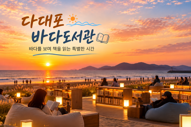 부산 10월 가볼만한곳 다대포 바다도서관, 노을 보며 책 읽는 무료 문화행사