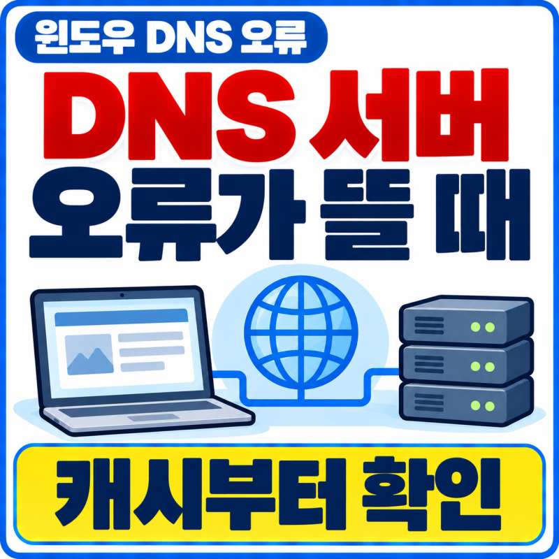 윈도우 DNS 서버 오류가 뜰 때 | 캐시·설정 점검 방법