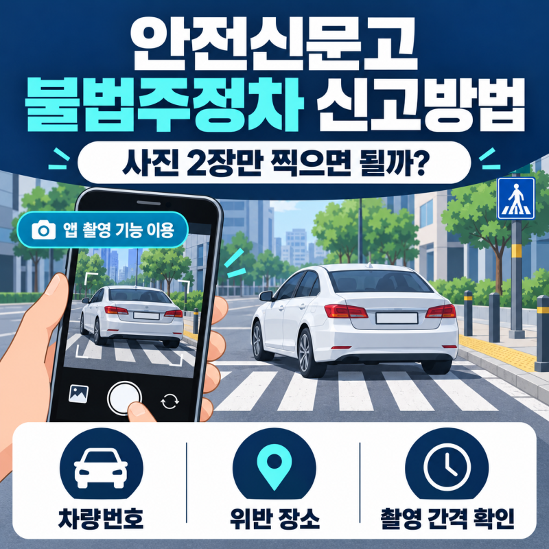 안전신문고 불법주정차 신고방법 사진 2장만 찍으면 될까?
