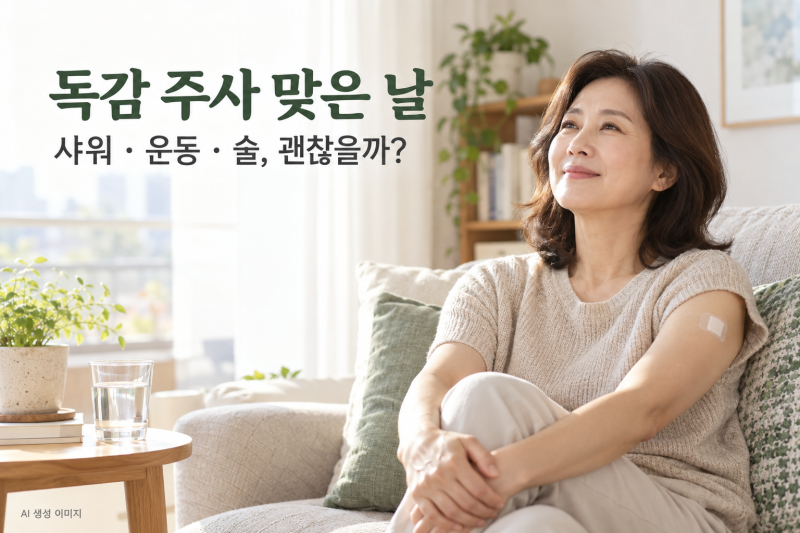 독감 주사 맞고 샤워해도 될까? 운동·술자리 전 꼭 확인할 것