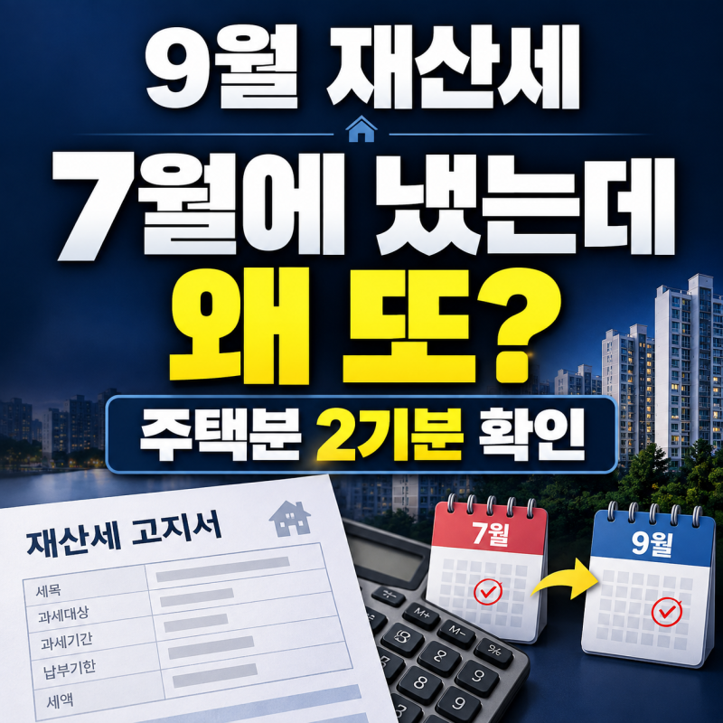 9월 재산세, 7월에 냈는데 왜 또 나왔을까? 주택분 2기분 확인