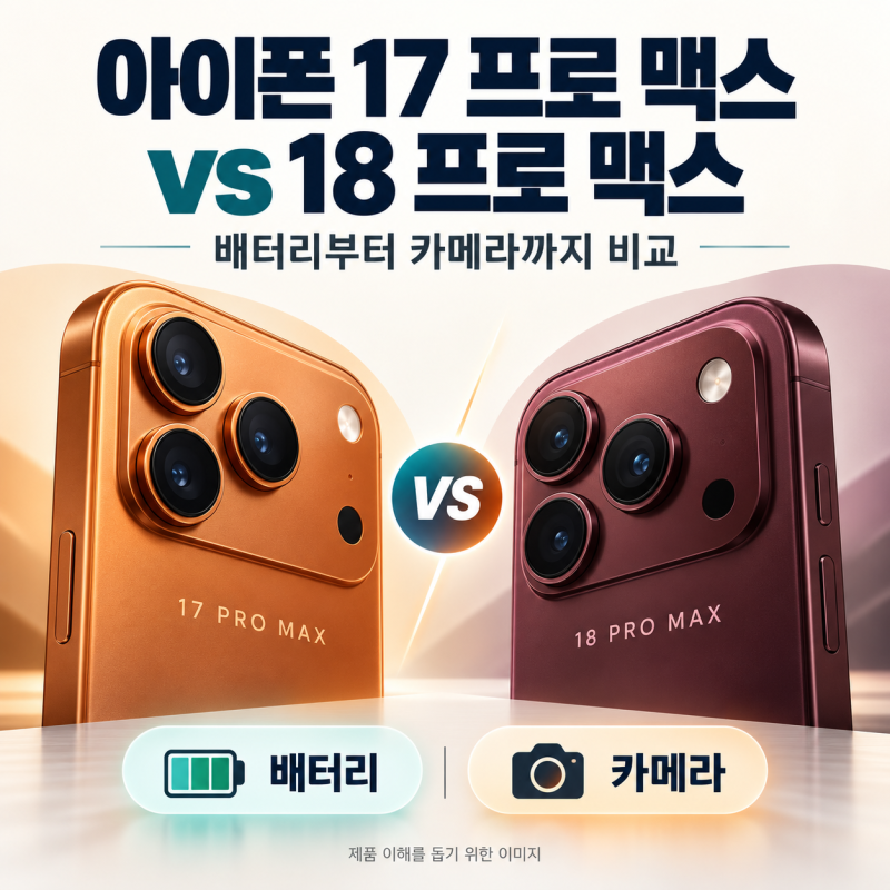 아이폰 17 프로 맥스 vs 18 프로 맥스 차이, 배터리부터 카메라까지 비교