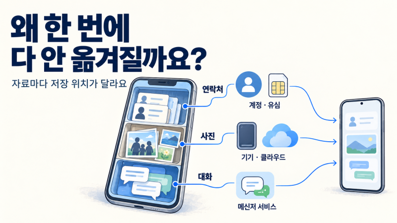 부모님 안드로이드에서 자녀 아이폰으로, 연락처·사진·메신저가 따로 움직이는 이유