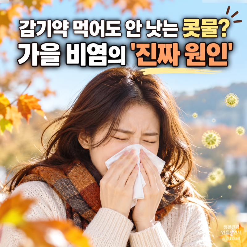가을만 되면 터지는 재채기 콧물, 가을 알러지 비염 증상과 원인