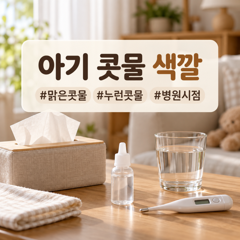 아기 콧물 색깔 감기인지 확인방법, 병원 시점