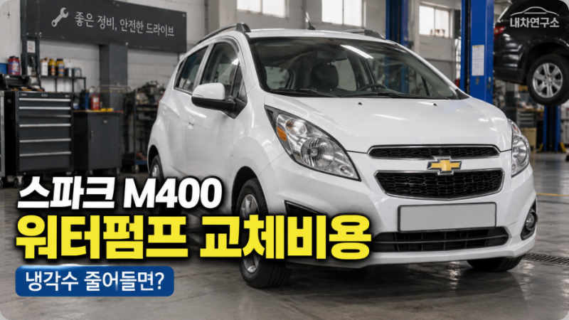 스파크 M400 워터펌프 교체비용, 냉각수 줄고 엔진 과열되면 부동액 누수부터 확인하세요