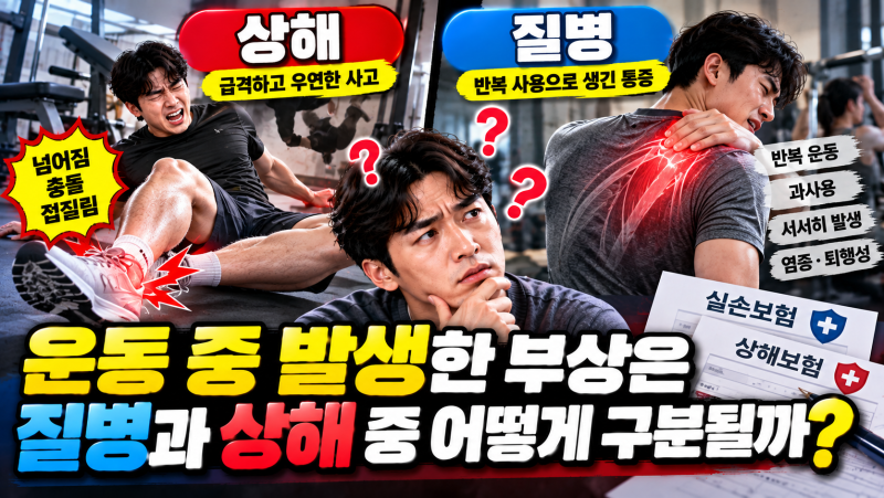 운동 중 발생한 부상은 질병과 상해 중 어떻게 구분될까?｜보험 처리 기준