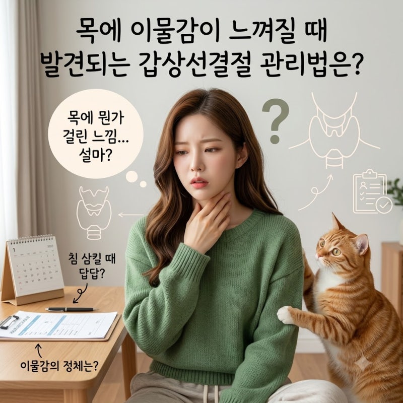 목에 이물감이 느껴질 때 발견되는 갑상선결절 관리법은?