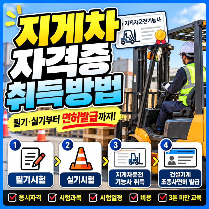 지게차 자격증 취득방법 총정리｜필기·실기시험부터 면허 발급까지