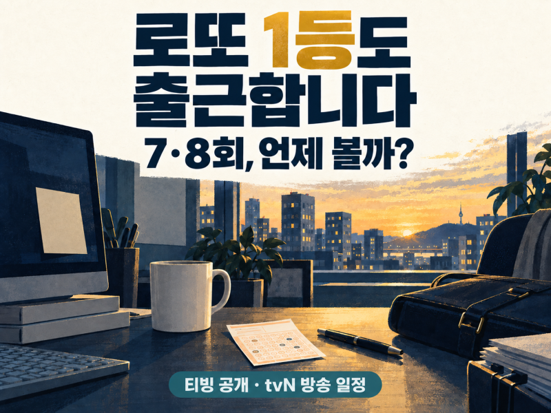 로또 1등도 출근합니다 7·8회 언제? 티빙 공개 시간과 tvN 방송 일정