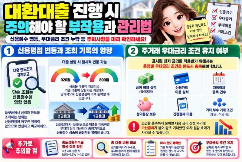 신용대출 대환대출(갈아타기) 가이드: 금리 낮추고 이자 아끼는 핵심 조건