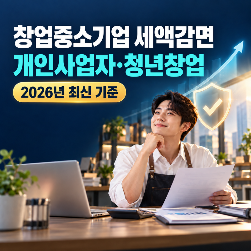 창업중소기업 세액감면 2026｜청년창업 감면율·조건 총정리